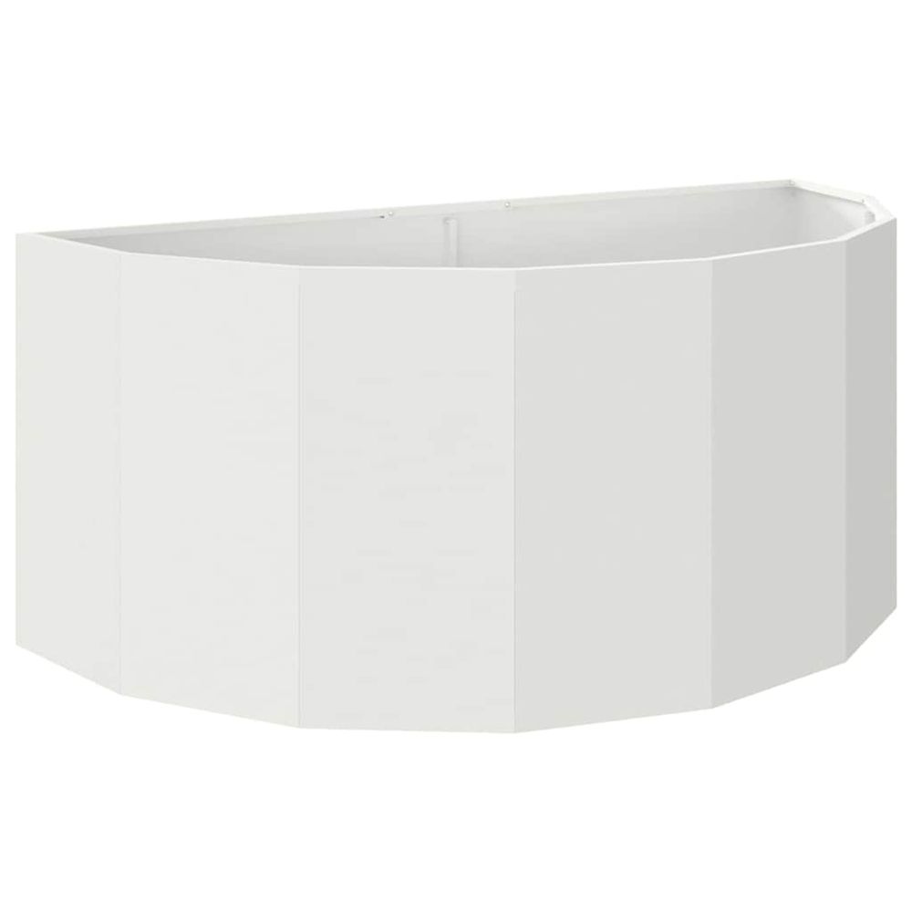 Jardinière d'extérieur blanc 120 x 60 x 50 cm acier