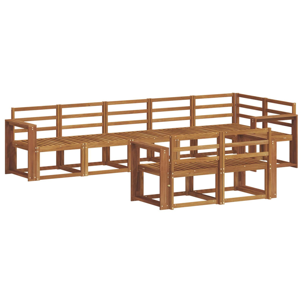 Ensemble de canapés d'extérieur 8 pcs naturel