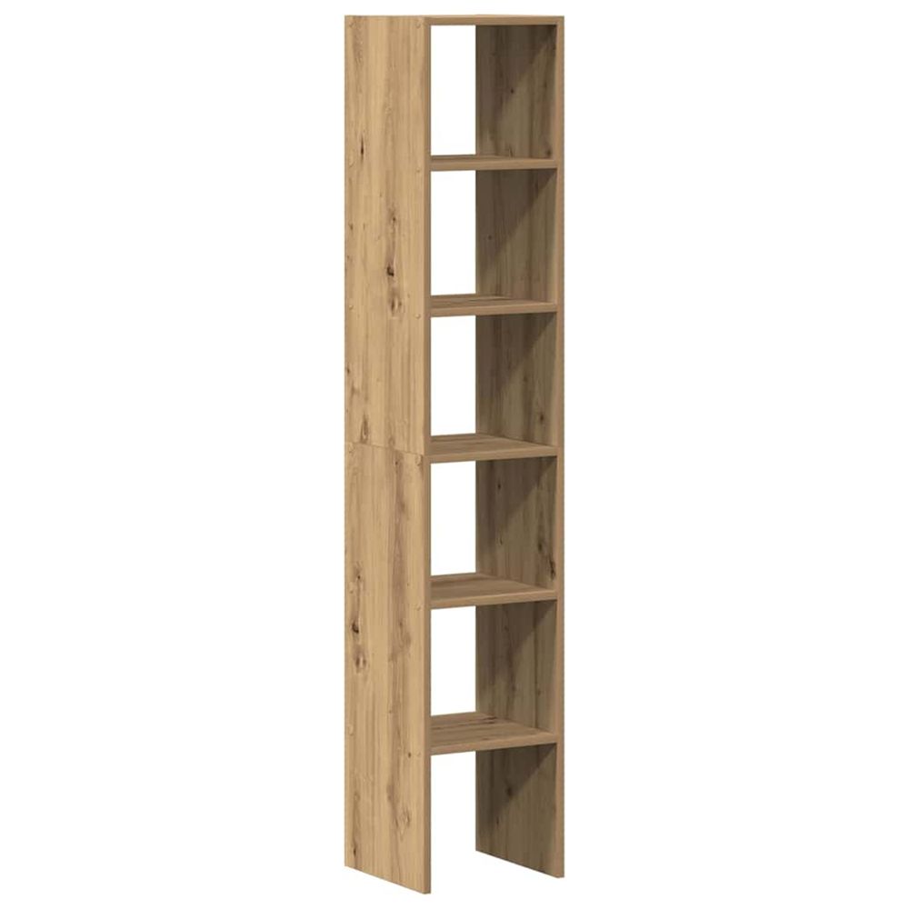 Bibliothèques 2 pcs empilable chêne artisanal bois d'ingénierie