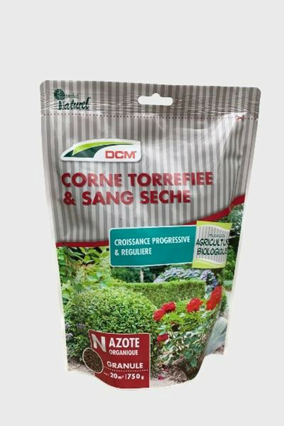 Engrais corne torréfiée et sang séché - sachet de 0.75 kg