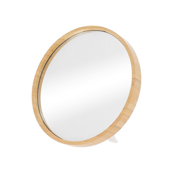 Miroir 1 face a fixer sur barre ou a poser - bambou