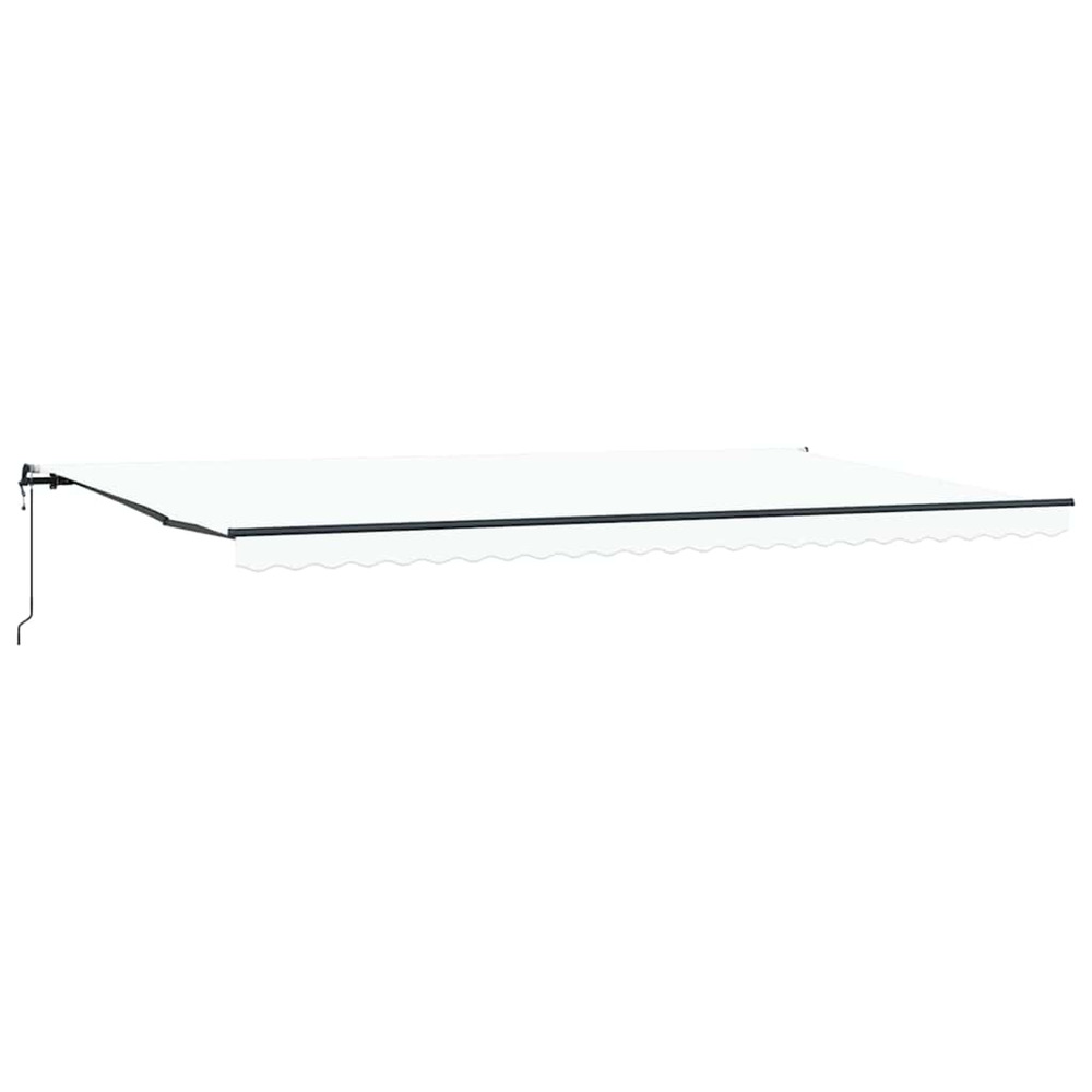 Auvent rétractable blanc 600 × 300 cm tissu et aluminium