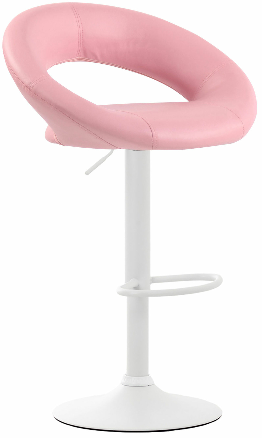 Tabouret de bar olinda simili cuir blanc