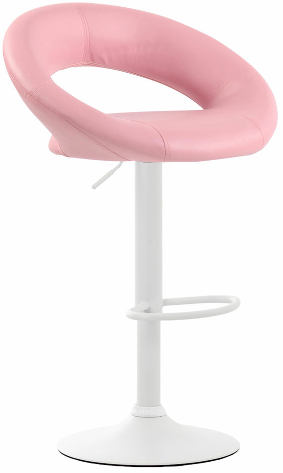 Tabouret de bar olinda simili cuir blanc