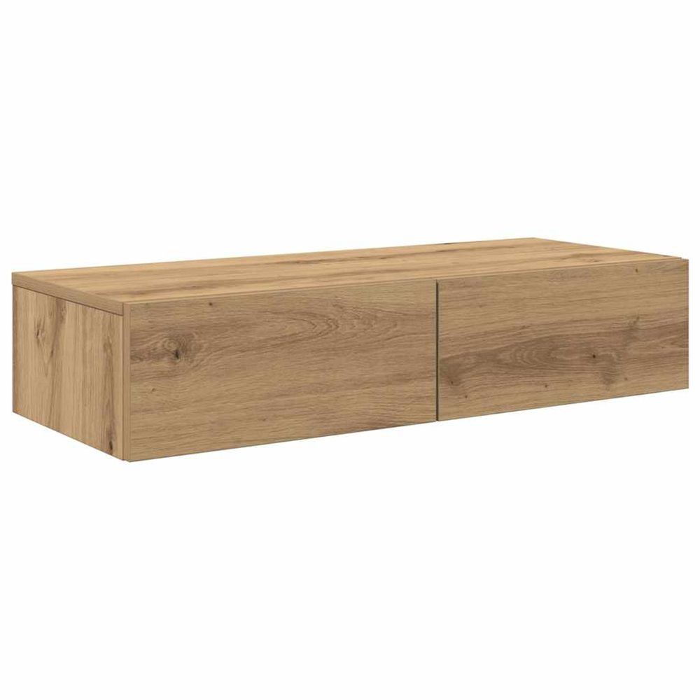 Étagère murale avec tiroirs chêne artisanal bois d'ingénierie