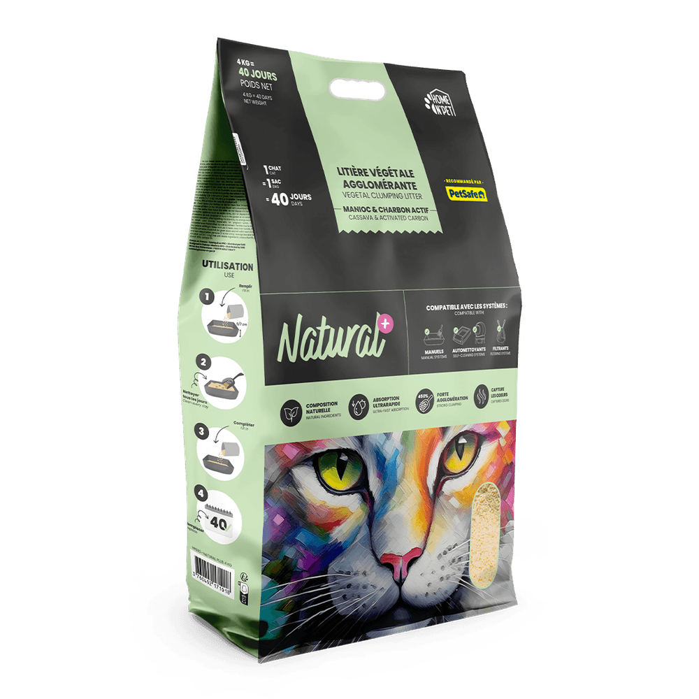 Litière agglomérante végétale 350% - 5l