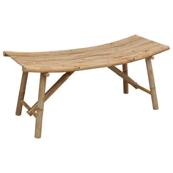 Banc de jardin naturel 110 x 45 x 50 cm bambou
