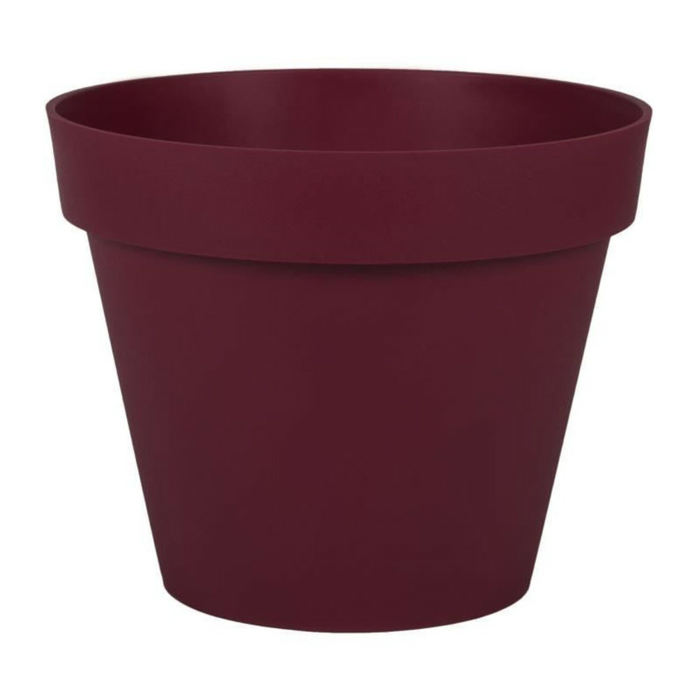 Eda pot de fleur rond toscane ø 30 cm - volume 10 l - ø 29,5 x h. 24 cm - rouge bourgogne