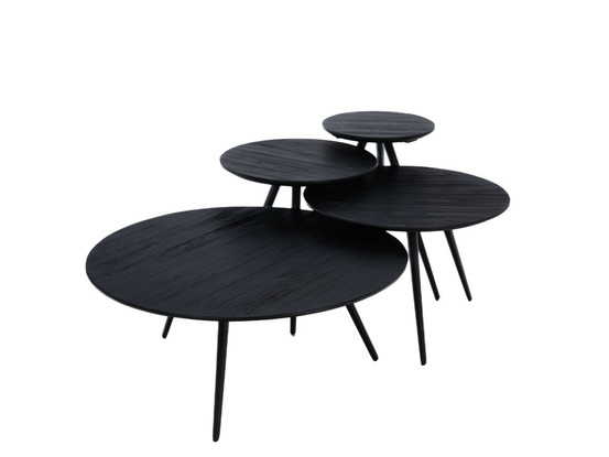 Set de 4 tables basses bengal noir