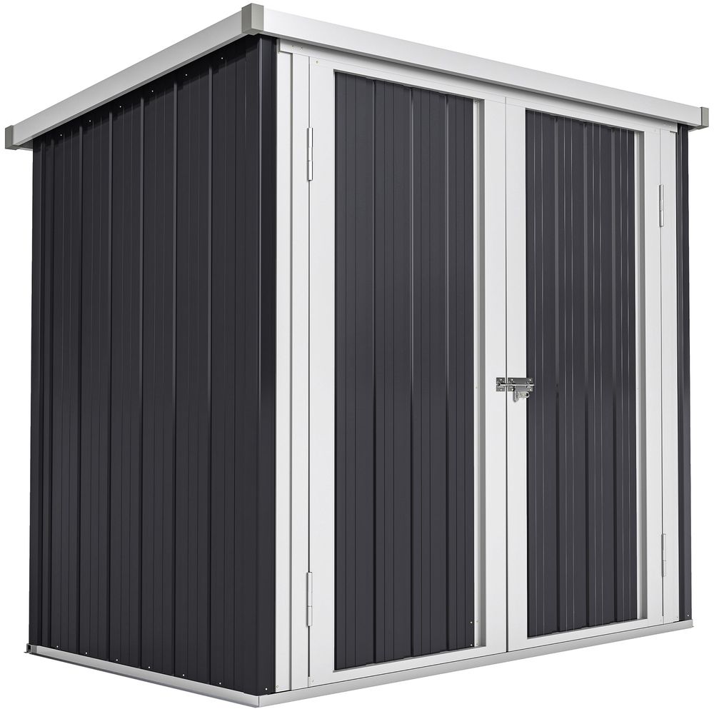 Abri de jardin en acier pour extérieur rangement outils sécurisé 147x86x134cm noir - comfortxl outdoor living