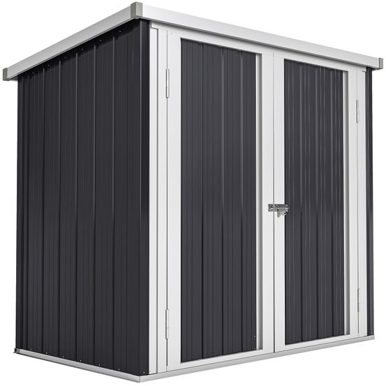 Abri de jardin en acier pour extérieur rangement outils sécurisé 147x86x134cm noir - comfortxl outdoor living