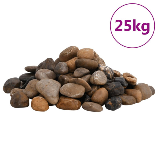 Galets polis 25 kg multicolores 2-5 cm