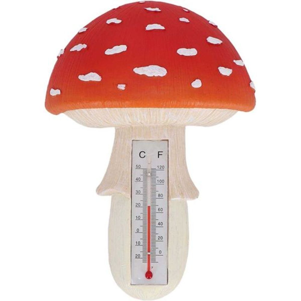 Thermomètre en résine amanite