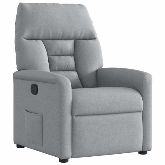 Fauteuil inclinable gris clair tissu