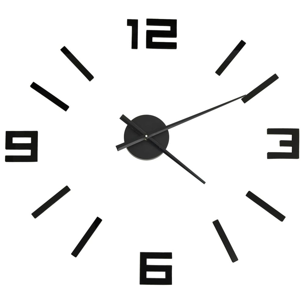 Horloge murale 3d design moderne noir 100 cm xxl