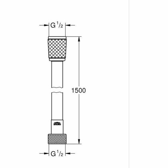 Flexible de douche 1,5 m - vitalioflex trend - matt black