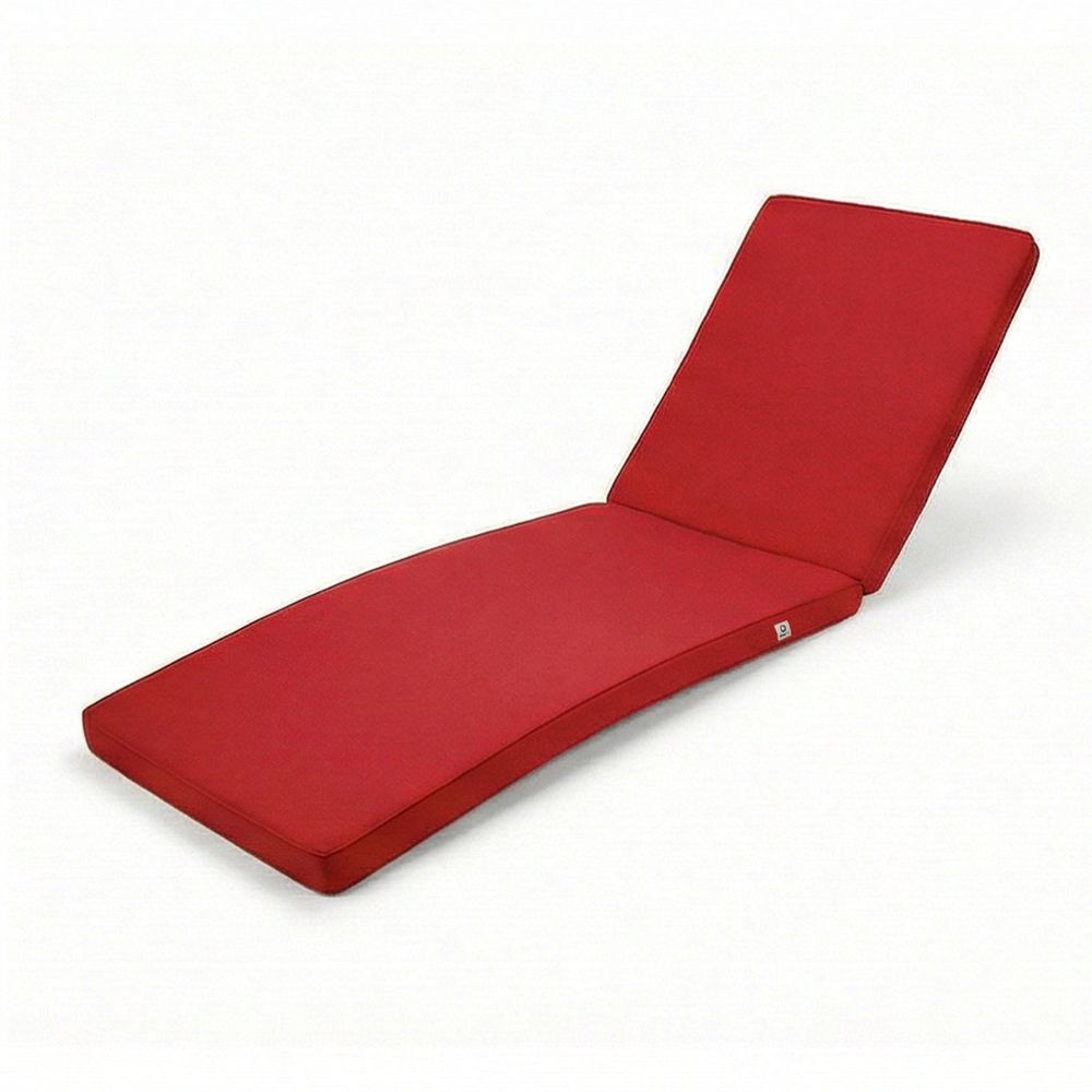 Coussin pour transat déhoussable 185x60x5cm rouge piment