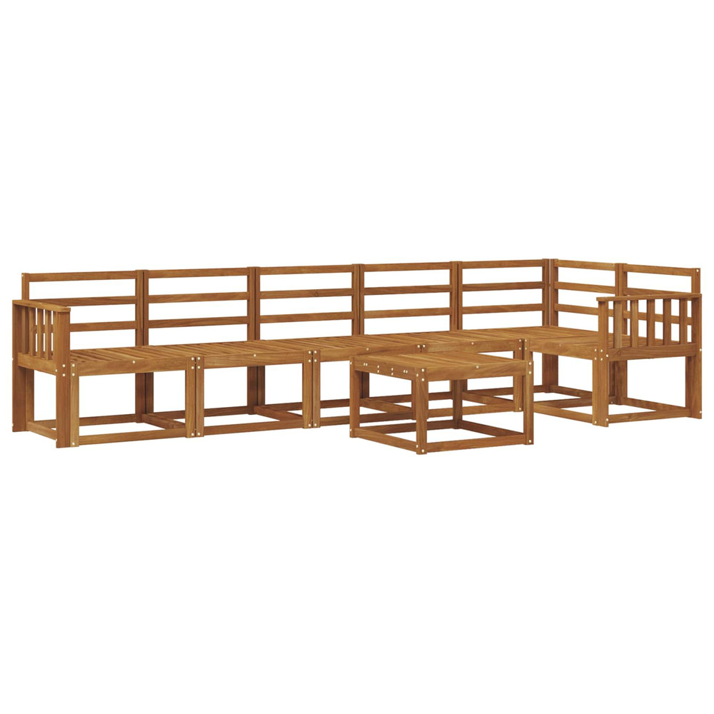 Ensemble de canapés d'extérieur 7 pcs naturel