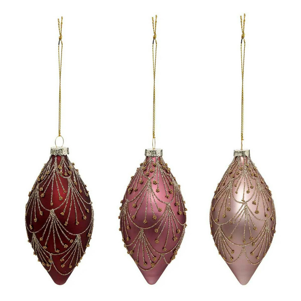 Lot de 3 boules de noël 