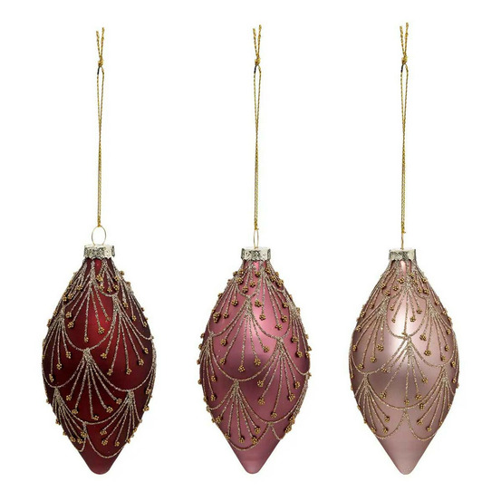 Lot de 3 boules de noël