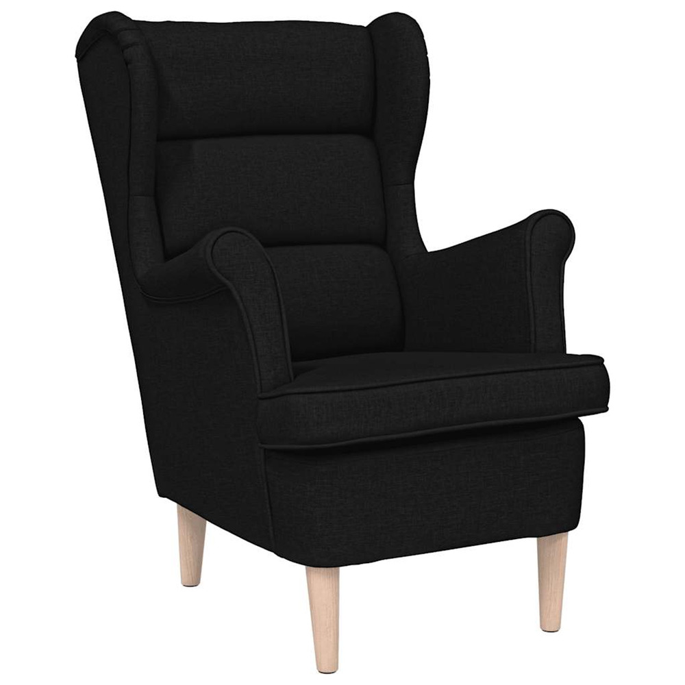 Fauteuil noir 74x84x100 cm tissu