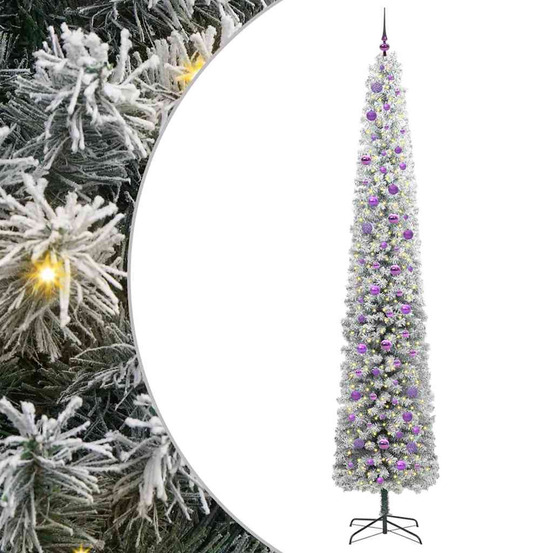 Sapin de noël artificiel vert 270 cm pvc et acier et plastique