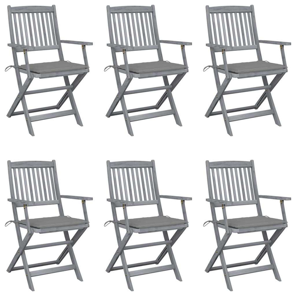 Chaises pliables d'extÃ©rieur 6 pcs