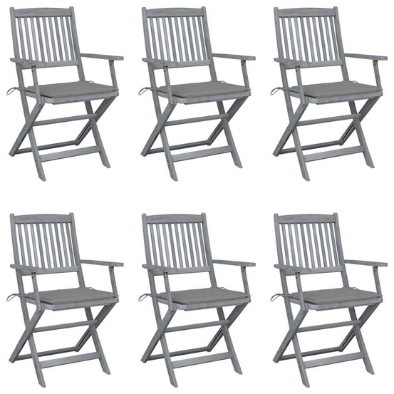 Chaises pliables d'extérieur 6 pcs