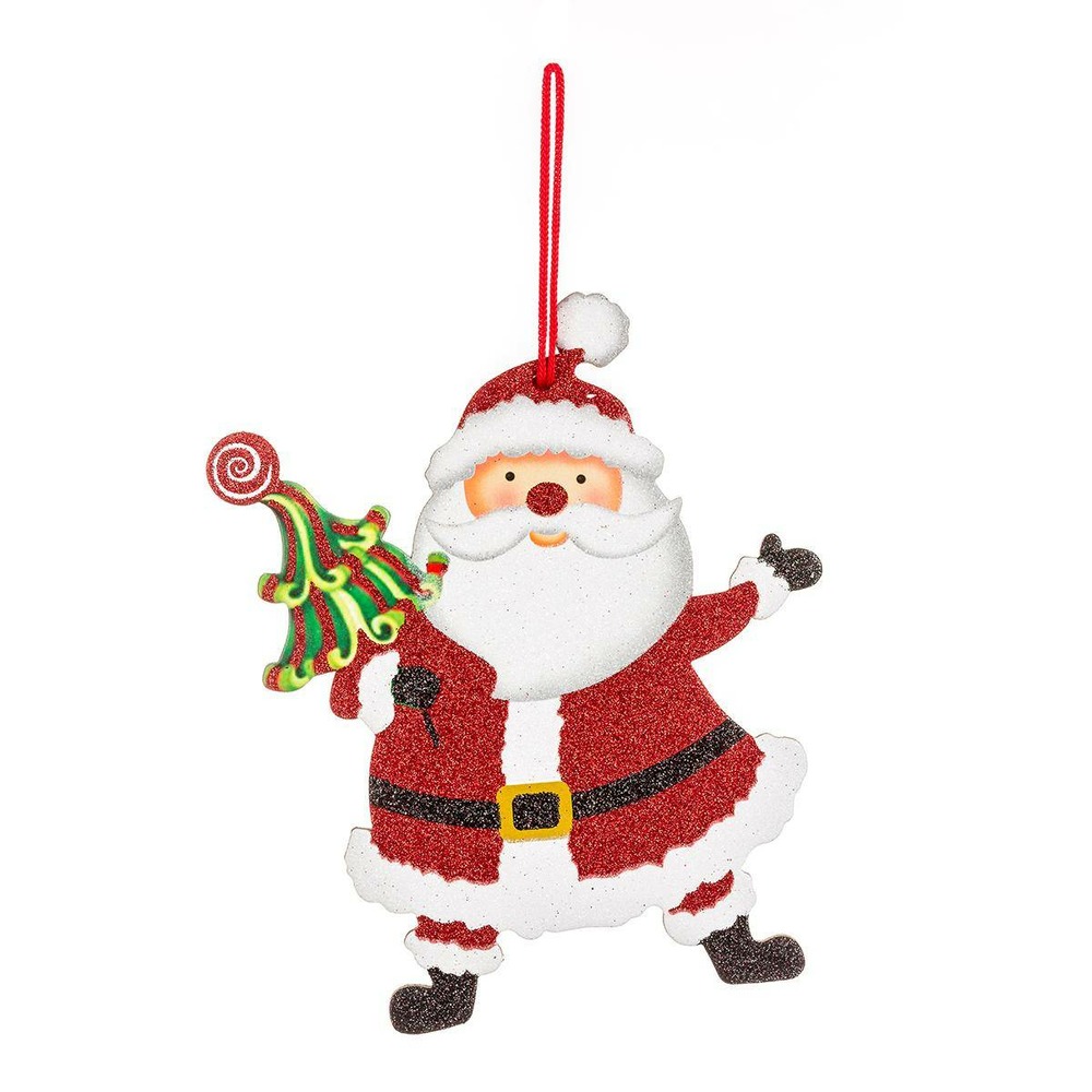 Suspension de noël plat pailletée