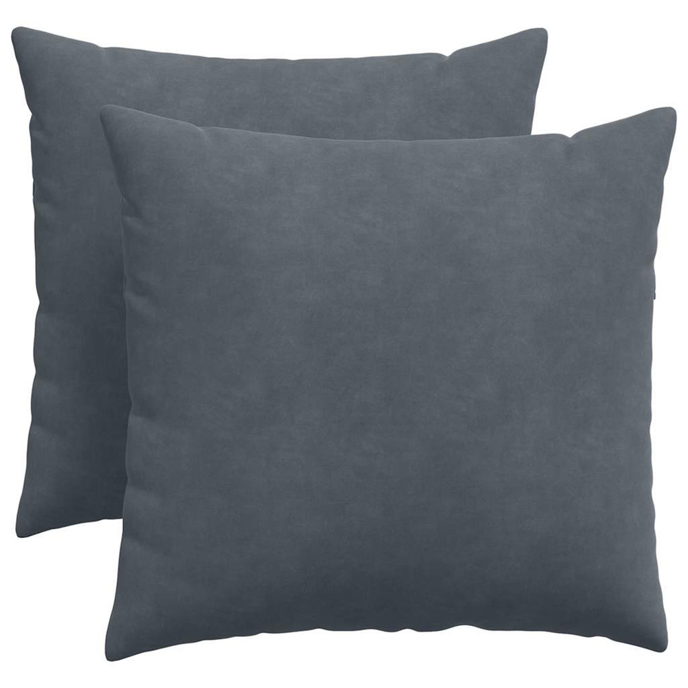 Coussins de canapé 2 pcs gris foncé 50 x 50 cm