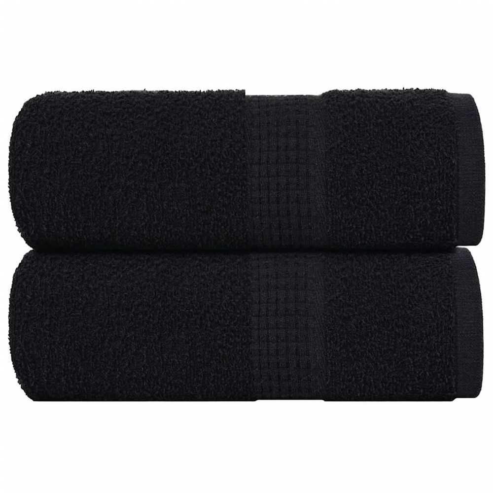 Serviettes d'invité frogn 2 pcs noir 30x50 cm 360 g/m²