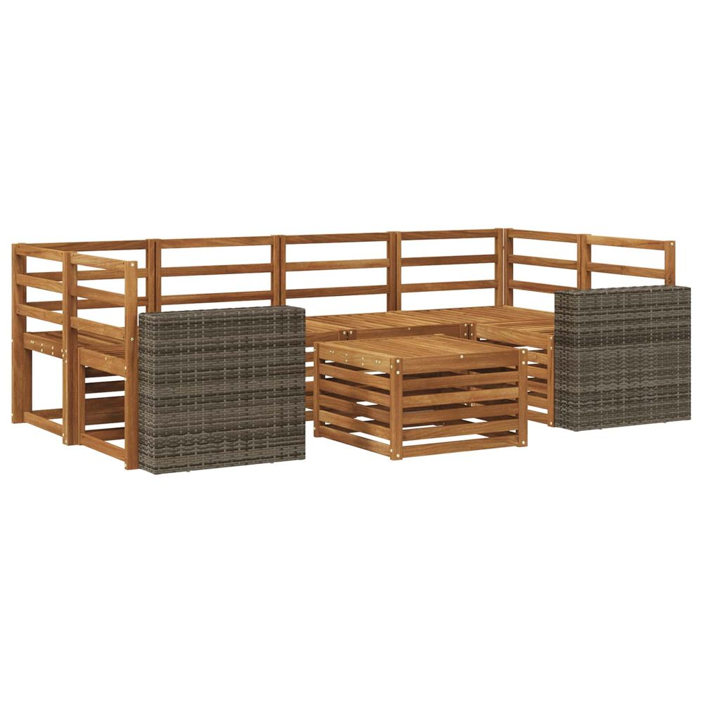 Ensemble de canapés d'extérieur 7 pc naturel