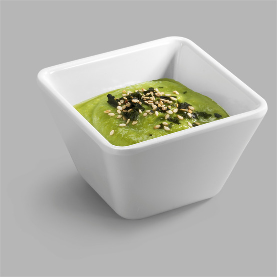 Bol carré blanc à sauce en mélamine 7 à 30 cm - pujadas