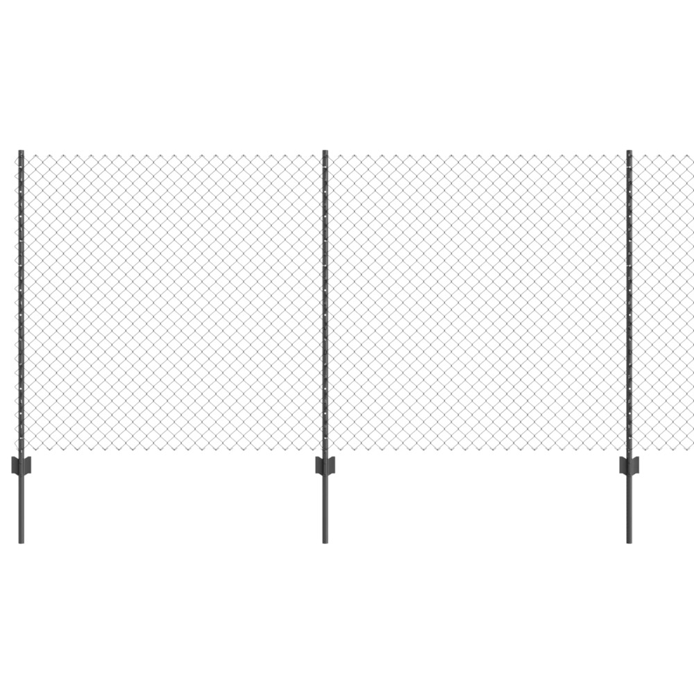 Clôture grillagée avec poteau 10 x 1,2 m acier recouvert de pvc