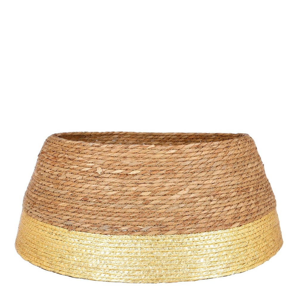 Mica decorations jupe de sapin noël - ø58 cm - jonc de mer - doré