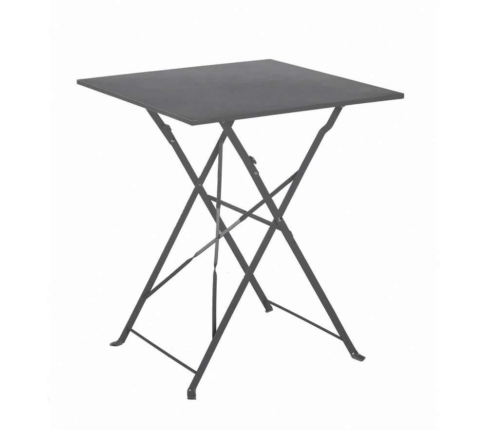 Table de jardin pliante - 2 places - gris anthracite - florence