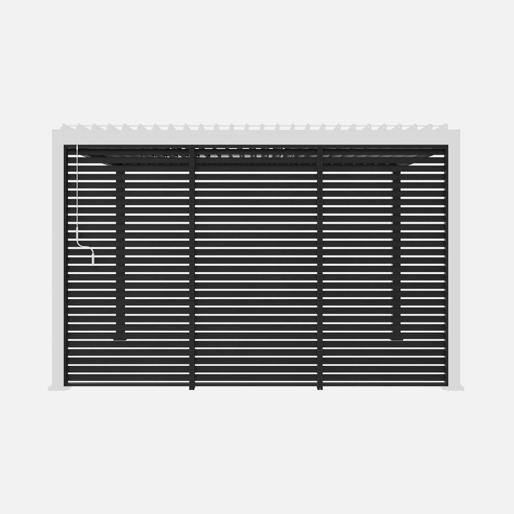 Lot de 3 persiennes 130cm pour pergola bioclimatique aluminium 4x3m triomphe