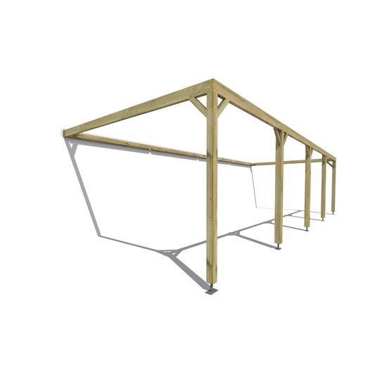 Pergola bois • 10m x 4m • adossée • cadre simple • livraison comprise
