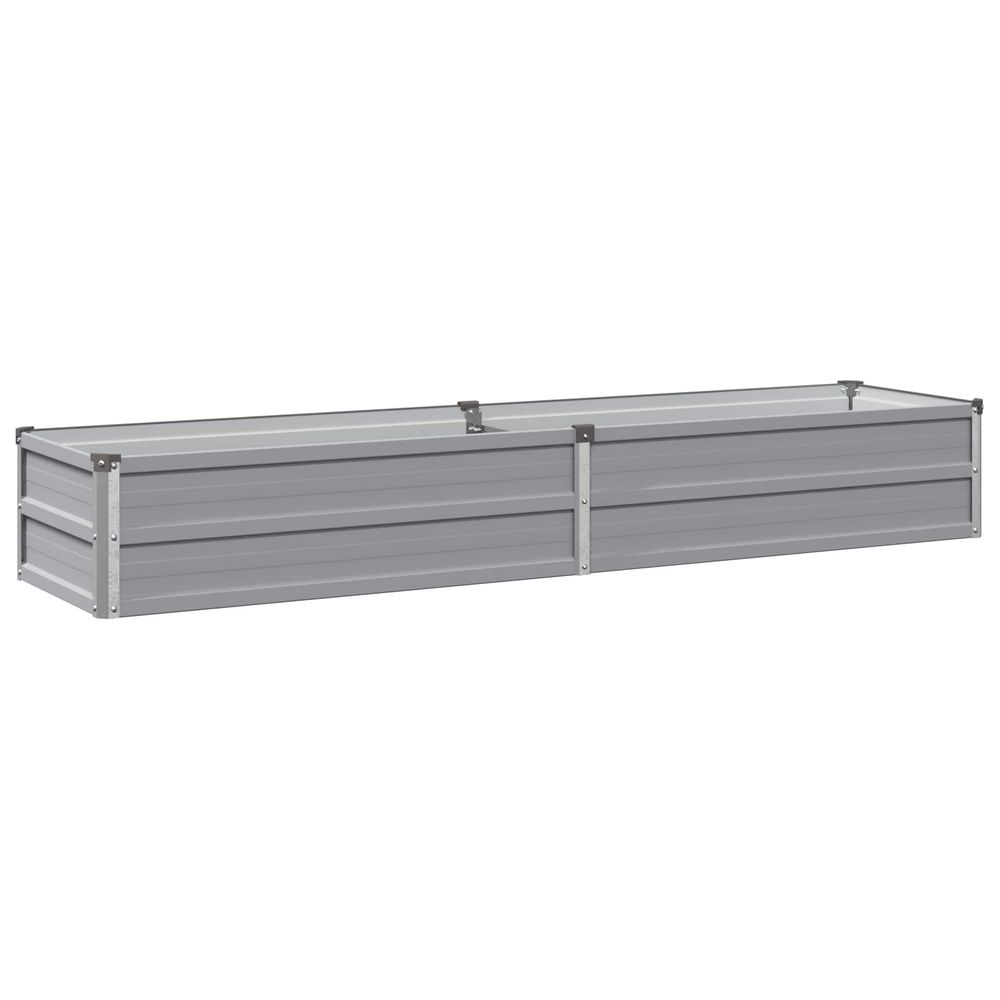 Jardin surélevé gris 160 x 40 x 24 cm acier laminé à froid