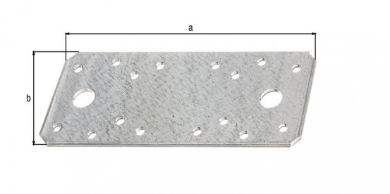 Platine d'assemblage galva zinguée sendzimir 133x55x2,5