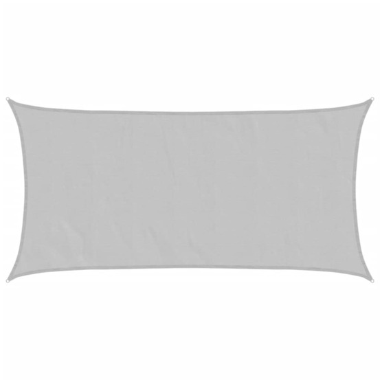 Voile d'ombrage gris clair 6x3 m 100% polyester oxford