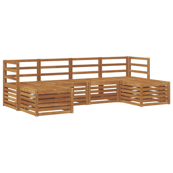 Ensembles de canapés 6 pcs naturel bois d'acacia massif