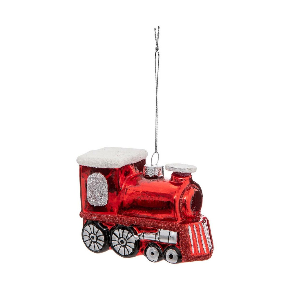 Sujet de noël verre locomotive 90 mm