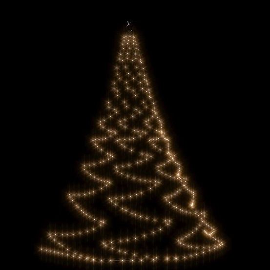 Arbre mural avec crochet métallique 720 led blanc chaud 5 m