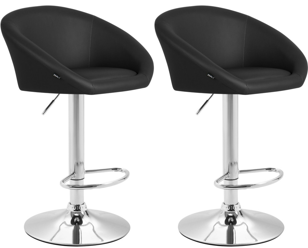 Lot de 2 tabourets de bar miami v2 simili cuir c