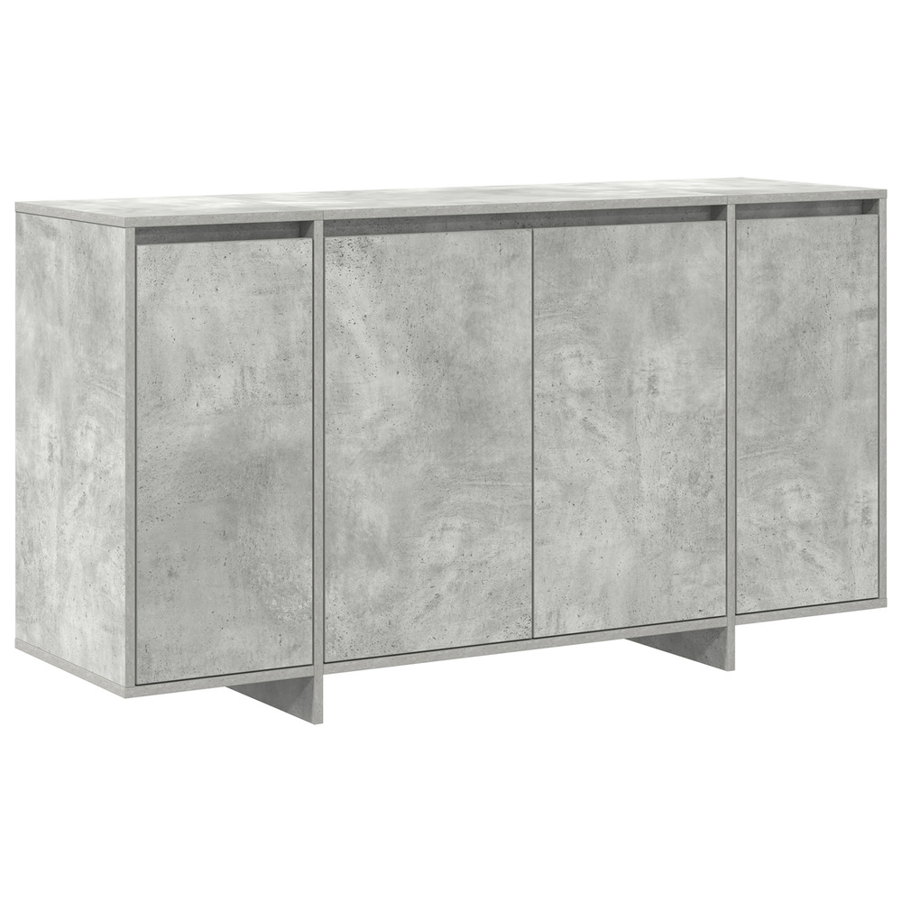 Buffet gris béton 135 x 41 x 75 cm bois d'ingénierie