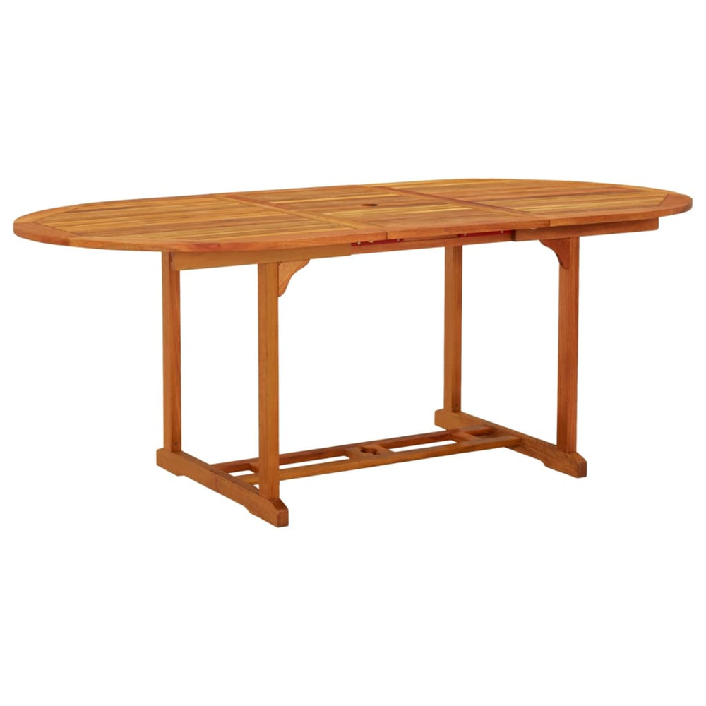 Table de jardin 200x100x75 cm bois d'eucalyptus solide