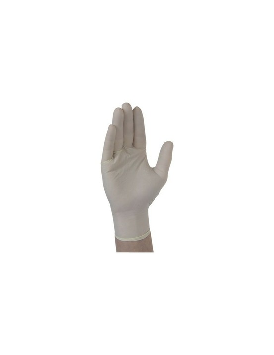 Gant latex fin a usage unique poudre boite de 100 gants taille 9-10