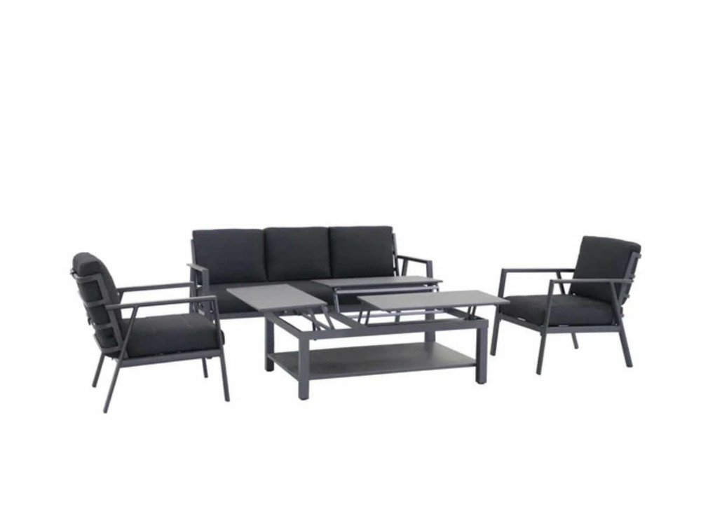 Salon de jardin catalina structure aluminium - 5 places