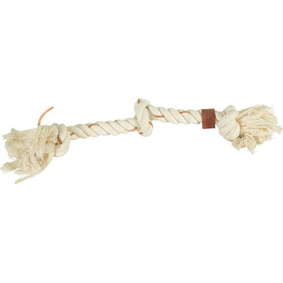 Jouet corde a noeuds leather touch cuir pour chien 44 cm - zolux